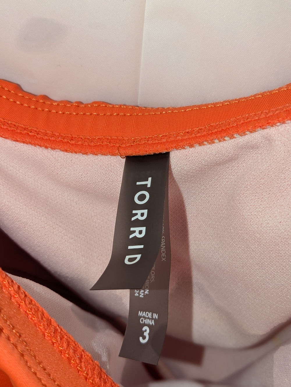 torrid One-Shoulder Ruffle Swim 2 Piece Crop Top in Orange - Picture 3 of 10